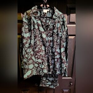 Green Bats Pajama Set